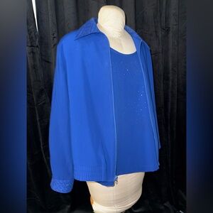 Saint Germain Vintage Blue Women's Jacket, Top & Pant Set